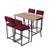 Hanah Home Set barskih stolova i stolica, 110 x 92 x 70 cm, 5 delova, Bordo