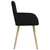 Trpezarijske stolice 2 pcs Tkanina Crna 56,5 x 50 x 87,5 cm