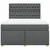 Vidaxl Box spring posteljni z vzmetnico temno siv 140x190 cm blago