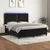 shumee Box spring postelja z vzmetnico LED črna 160x200 cm žamet