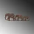 Wallity Zidna dekoracija Rusty Elephant 1, 15x50 cm, Braon