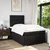 vidaXL Box spring postelja z vzmetnico črn 120x200 cm blago
