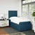 vidaXL Box spring postelja z vzmetnico temno modra 100x200 cm žamet