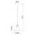 Rea Light Danae S HN8423S-7045 Visilica, E27, 60W, O19cm, Siva