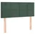 Vidaxl LED posteljno vzglavje temno zeleno 90x5x78/88 cm žamet