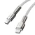 BASEUS Kabel za iPhone USB-C – Lightning serije Metal Data 20 W PD, 2 m – bel
