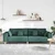 Sofa s jastukom Tamnozelena 250 x 77 x 76 cm tkanina
