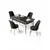 Hanah Home Trpezarijski set, 5 komada, Crni