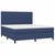 Greatstore Box spring postelja z vzmetnico modra 160x200 cm blago