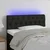 Vidaxl LED posteljno vzglavje črno 100x7x78/88 cm blago