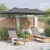 Vrtni suncobran Antracit 370 x 197 x 239 cm