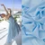 shumee Šifonski material, modre barve