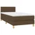 Vidaxl Box spring postelja z vzmetnico temno rjava 100x200 cm blago