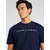 Tommy Jeans Majica  temno modra / bela