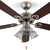 Klarstein Charleston, 60W, stropný ventilátor s tromi svietidlami, 122cm, drevené ramená, nehrdzavejúca oceľ