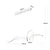Brilagi - LED prigušiva luster na sajli SIGNATURE LED/55W/230V 120x23 cm bela + daljinski upravljač