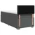 vidaXL Postelja boxspring z vzmetnico Temno siva 100 x 200 cm Blago