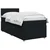 vidaXL Postelja boxspring z vzmetnico Črna 90 x 200 cm Blago