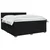 vidaXL Postelja boxspring z vzmetnico Črna 160 x 200 cm Blago