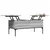 Stolić za kavu siva boja hasta 100x50x45 cm od drva i metala