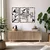 WallXpert metalni zidni ukras DCV-1098-MT, grane trešnje sa pticama u 3 panela, 3 dela, 22 x 50 cm, crni