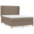 Vidaxl Box spring postelja z vzmetnico taupe 140x190 cm blago