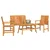 Set lounge namještaja za vrt 4 pcs Smeđa Čvrsto drvo akacije