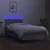 Vidaxl Box spring postelja z vzmetnico LED svetlo siva 90x190 cm blago
