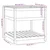 Sadilica s policom boja meda 82,5x82,5x81cm od masivne borovine