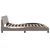 Vidaxl Posteljni okvir Dover taupe 200x200 cm blago