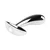 SuperLove Curved Anal Plug Silver-Clear Gem Small