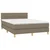 Vidaxl Box spring postelja z vzmetnico taupe 140x190 cm blago