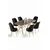 Lena - Anthracite, Gold, Black AnthraciteGoldBlack Dining Table & Chairs Set (7 Pieces)
