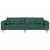 Sofa s jastukom Tamnozelena 250 x 77 x 76 cm tkanina