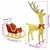 Reindeer vuče saonice Topla bijela 151 x 28 x 128,5 cm tkanina
