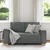Vidaxl Dvosed Temno siv 160x78x84 cm blago