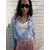 MANGO Bluza BELIZE  svetlo modra / bela