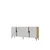 Hanah Home komoda Evva 150, 125 cm, hrast Sapphire / bela / zlatna