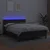 Vidaxl Box spring postelja z vzmetnico LED črna 140x190 cm um. usnje