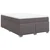 Box spring postelja z vzmetnico siva 140x200 cm umetno usnje