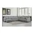 Kristal 3+Corner+3 v2 - Light Grey Light Grey Corner Sofa-Bed