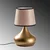 Opviq Stona lampa Bulbe-15466, Zlatno-bež