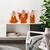 Aberto Design Set dekorativnih figura Yak-045, 27x27x17cm, 20x25x17cm, 14x33x14cm, 3 komada, Narandžasta