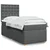 Vidaxl Box spring postelja z vzmetnico temno siva 90x190 cm blago