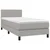 Vidaxl Box spring postelja z vzmetnico svetlo siva 90x200 cm blago