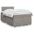 Vidaxl Box spring postelja z vzmetnico taupe 120x200 cm blago