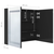 LED kupaonski ormarić s ogledalom sjajni crni 80 x 12 x 68 cm