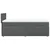 Vidaxl Box spring postelja z vzmetnico temno siva 100x200 cm blago