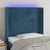 Vidaxl LED posteljno vzglavje temno modro 93x16x118/128 cm žamet