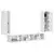 Set TV komoda Zidne 4 pcs Visoki sjaj bijela Konstruirano drvo